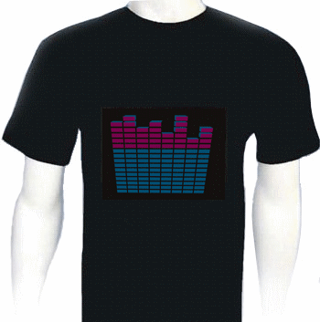 T-Shirt Lumineux à LED Equalizer Taille M