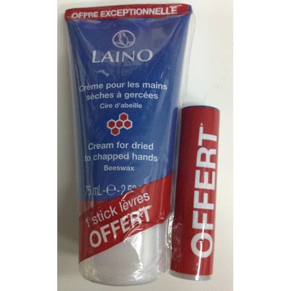 Laino crème pour les mains + 1 stick lèvres OFFERT